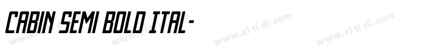 Cabin Semi Bold Ital字体转换